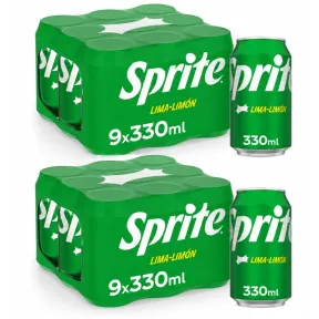 Pack 18 Latas de Sprite Lima Limón Bajo en Calorías