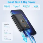 Batería Externa 10000mAh USB-C Carga Rápida 22.5W con LED