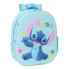 Mochila STITCH 3D para Niño, Adaptable a Carro 27x10x33 cm