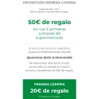 Regala 50€ en tus 3 primeras compras del supermercado