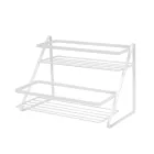 Estante de Cocina Blanco para Especias, 2 Niveles Compacto