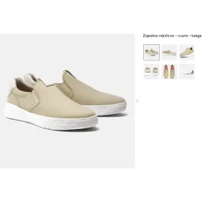 Náuticos de cuero beige Timberland