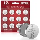 Pilas de Litio CR2032 POWEROWL 3V - 12 Unidades de Larga Duración