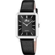 Reloj de Mujer LOTUS con Cuero Negro y Resistencia al Agua