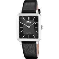 Reloj de Mujer LOTUS con Cuero Negro y Resistencia al Agua