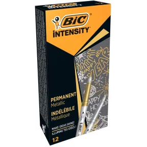 Rotuladores Permanentes Metálicos BIC Intensity - 12 Unidades