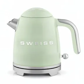 Hervidor eléctrico vintage verde KTS7 de 1 L y 1000 W