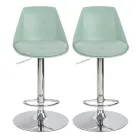 Taburetes ajustables verdes TOBY - Pack de 2 unidades