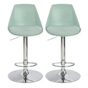 Taburetes ajustables verdes TOBY - Pack de 2 unidades