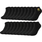 Calcetines Cortos Negros Tobilleros Algodón Suave - Unisex