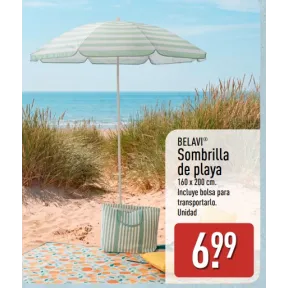 Sombrilla de playa, Bolsa mochila plegable y neceser