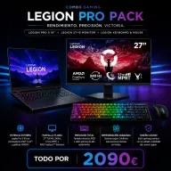 Combo Gaming: Monitor Lenovo Legion 27, Legion Pro 5i, Mouse y Teclado