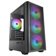Torre Gaming Micro-ATX Mc-vector con Cristal Templado Negro