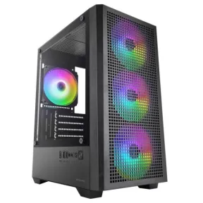 Torre Gaming Micro-ATX Mc-vector con Cristal Templado Negro