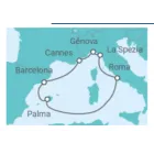 8 días de crucero por el Mediterráneo desde Barcelona en junio