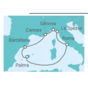 8 días de crucero por el Mediterráneo desde Barcelona en junio