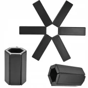 Salvamanteles Plegable Negro – Resistente al Calor 220°C