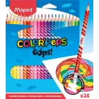 Lápices de Colores Oops - 24 Pinturas Borrables Ergonómicas