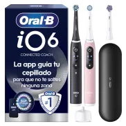 Pack 2 Cepillos Eléctricos Oral-B iO6 Negro y Rosa