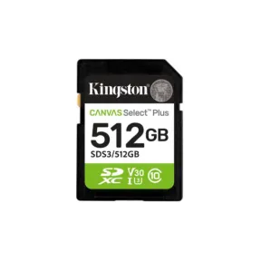 512GB Tarjeta SDXC Kingston Canvas Select Plus 150MBs Clase 10