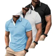 Pack de 3 Polos para Hombre - Tallas S a 3XL - Colores Variados