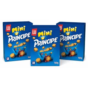 Galletas Mini Príncipe de Chocolate con Leche, Pack 4x40g