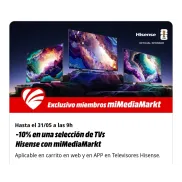 10% Extra en Smart TV Hisense con MiMediaMarkt en Media Markt