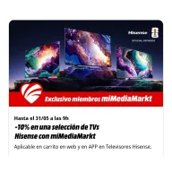 10% Extra en Smart TV Hisense con MiMediaMarkt en Media Markt