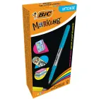 Marcador permanente BIC 950468 - 12 colores intensos variados