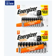Pilas alcalinas Energizer Maxipack - AA y AAA (20 unidades)