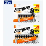 Pilas alcalinas Energizer Maxipack - AA y AAA (20 unidades)