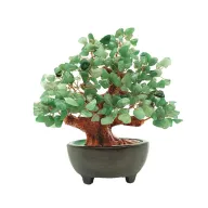 Bonsái de Cuarzo Verde: Árbol de Dinero para Suerte y Riqueza