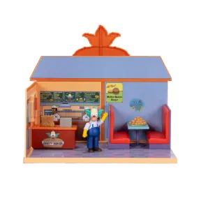 Diorama Krusty Burger de Los Simpsons con Figura Krusty 7 cm