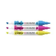 Rotuladores Ecoline Duotip Talens: Set 3 colores primarios