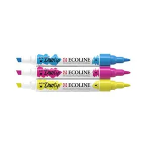 Rotuladores Ecoline Duotip Talens: Set 3 colores primarios