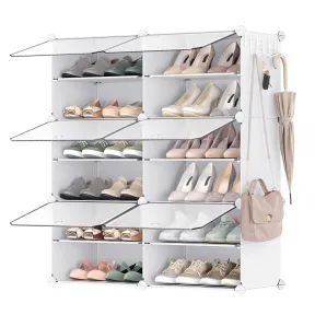 Armario para Zapatos con 6 Compartimentos y 24 Pares