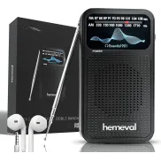 Radio Portátil AM-FM Compacta con Auriculares para Viajes