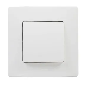 Conmutador Empotrable Blanco 10A 230V con Marco Completo