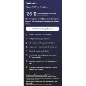 2x1 en ChatGPT Business: 4 años sin VPN con tu cuenta