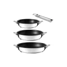 Sartenes de acero inoxidable CUISINOX - Juego de 3 piezas