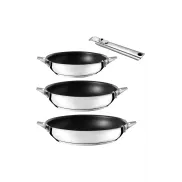 Sartenes de acero inoxidable CUISINOX - Juego de 3 piezas