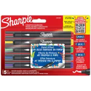 Marcadores Acrílicos Sharpie con Punta de Pincel - 5 Colores