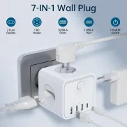 Ladrón 7 en 1 con 4000W y múltiples tomas USB