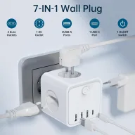 Ladrón 7 en 1 con 4000W y múltiples tomas USB