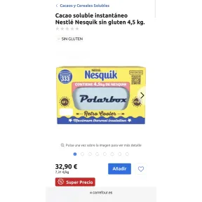 Regalo de Polarbox al adquirir 4,5kg de Nesquik