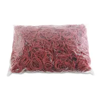Bandas de goma rojas para oficina, 40 mm, 1000 g, caucho.