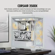 Caja de PC Corsair 3500X ATX - Cristal Templado Panorámico
