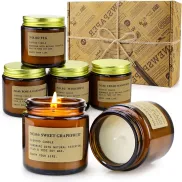 Velas perfumadas para el hogar - Paquete de 6 unidades
