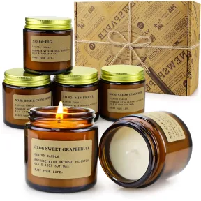 Velas perfumadas para el hogar - Paquete de 6 unidades