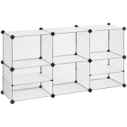 Organizador de Plástico Modular con 9 Compartimentos para Zapatos